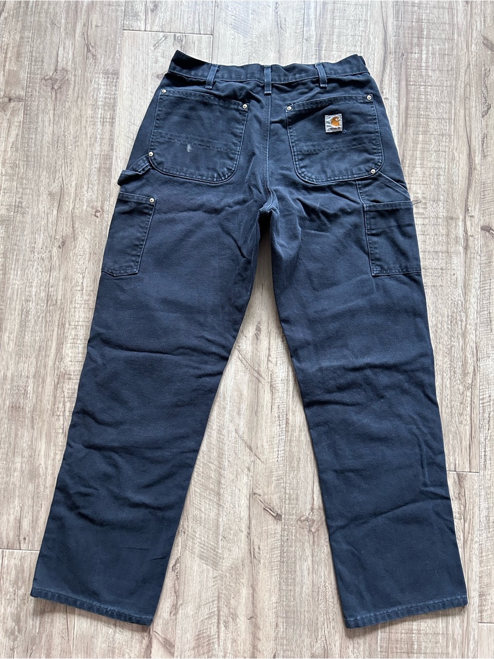 Carhartt Men’s black dungaree duck canvass double knee Work Carpenter Pants
